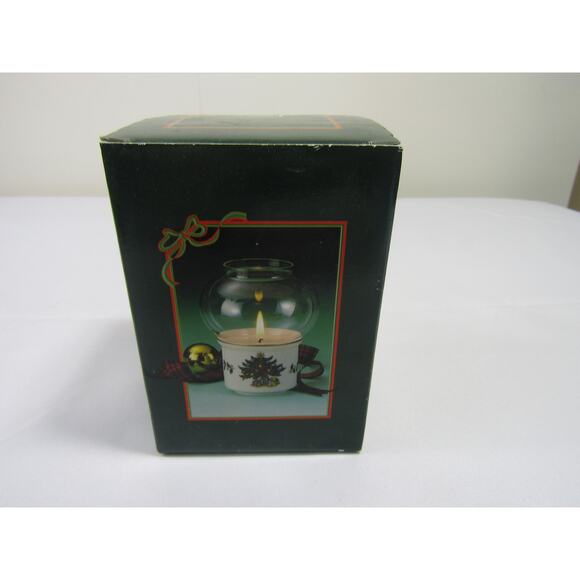 Porcelain Mini Hurricane with Candle Home Decor Glass Light Lantern Open Box - Picture 9 of 11